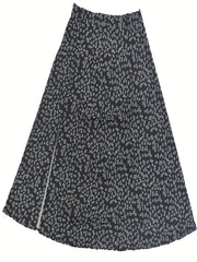 Floral Print Side Split Skirt for Women
