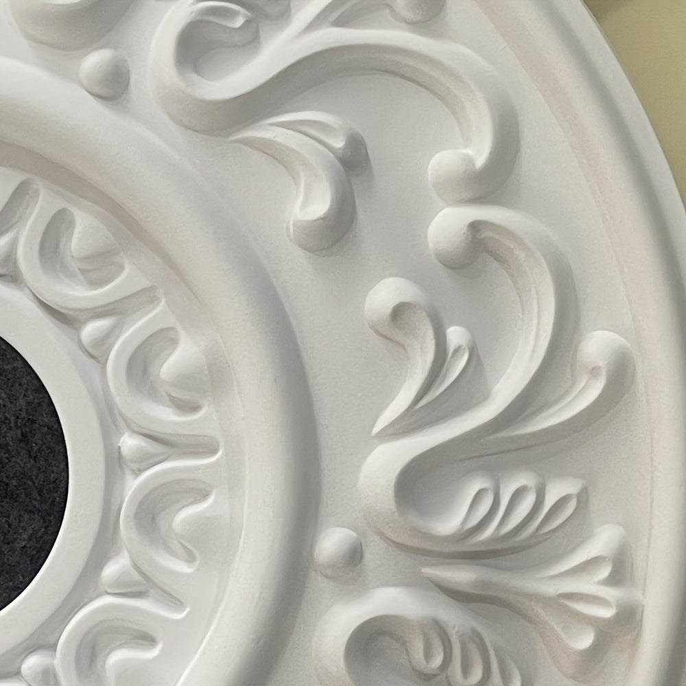 French Large Lamp Panel Gypsum Ceiling Carved Shape PU Corner Flower Holder