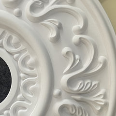 French Large Lamp Panel Gypsum Ceiling Carved Shape PU Corner Flower Holder