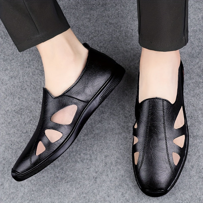 Men's Hollow Out Slip On Casual Shoes Lightweight Breathable