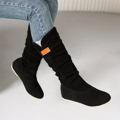 Women's Slouch Knee High Boots Comfort Flat Riding Boots