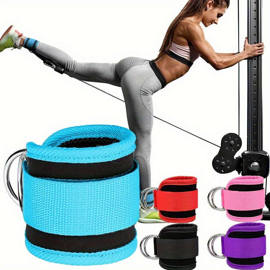 Adjustable D Ring Ankle Strap Leg Band for Gym Workout Glute Training