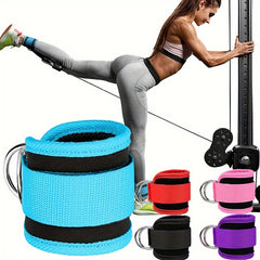 Adjustable D Ring Ankle Strap Leg Band for Gym Workout Glute Training