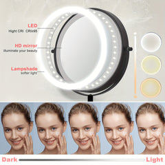 LED Vanity Mirror w/ Lights 10X Magnification Rechargeable Portable Beauty Mir