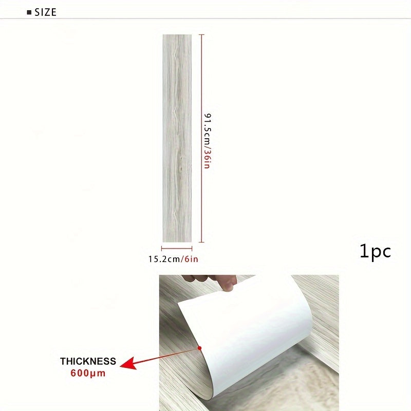 Thickened Wood Grain Self-adhesive Floor Sticker - Waterproof Non-slip