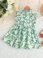 Baby Girls Floral Print Sleeveless Dress for Summer