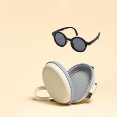 Girls Foldable Round Frame Sunglasses For Kids