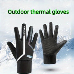 Winter Cycling Plus Velvet Waterproof Gloves Touch Screen
