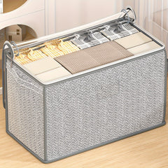 Large Capacity Storage Bag With Handles Portable Non Woven Clothes Storage Bag