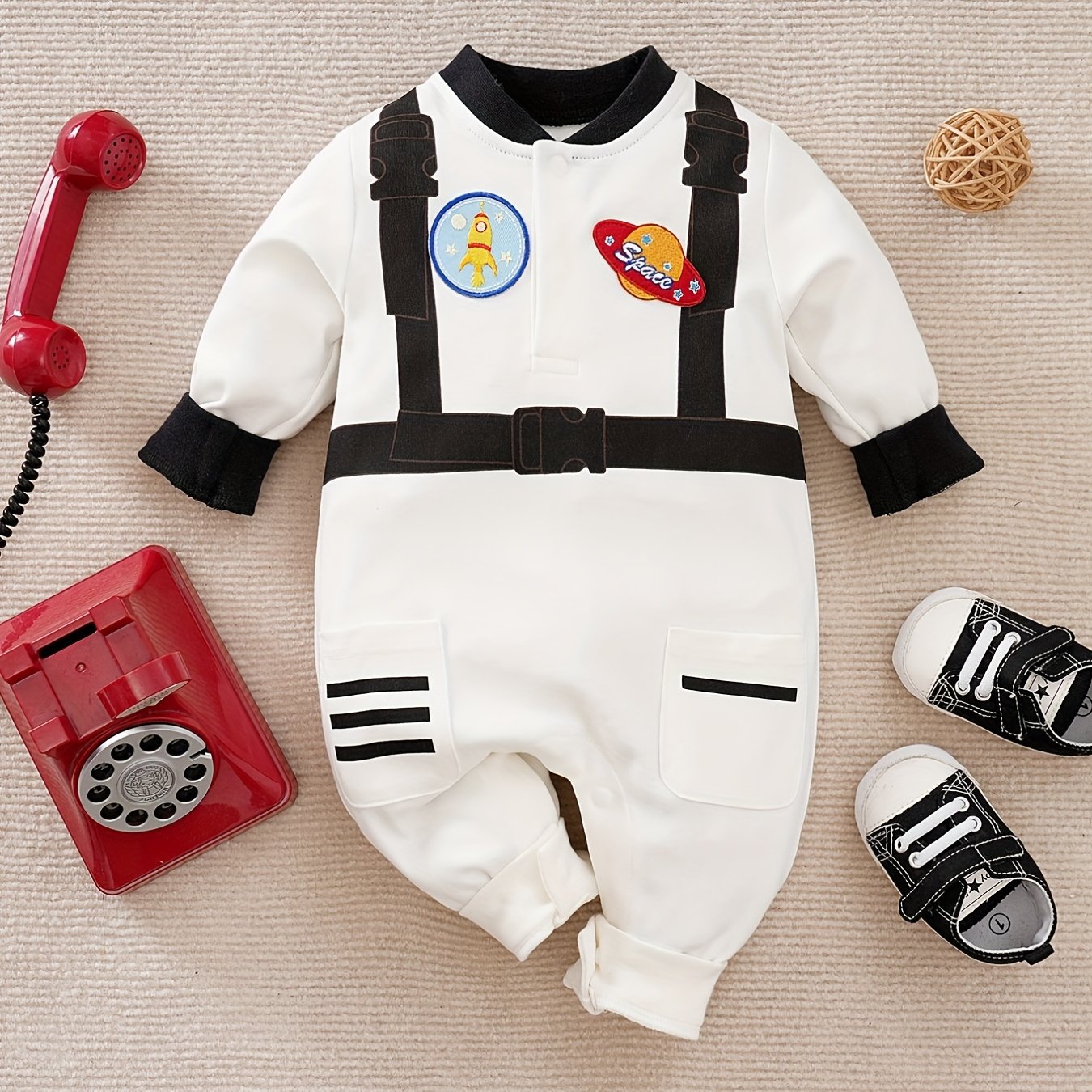 Astronaut Costume Long Sleeve Baby Bodysuit