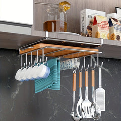 Mug Hooks Under Cabinet Coffee Cups Holder Kitchen Utensil Hooks