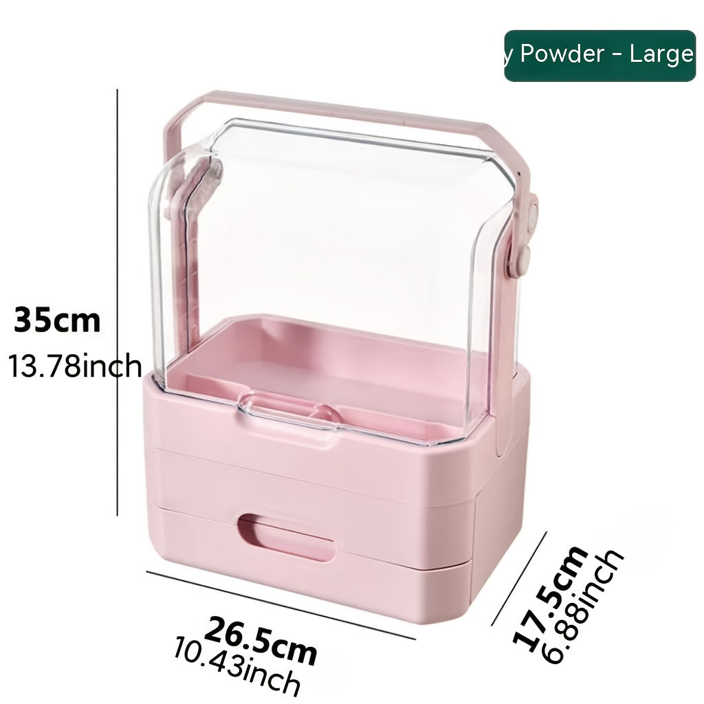 Makeup Case with Drawers & Transparent Cover