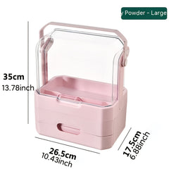 Makeup Case with Drawers & Transparent Cover