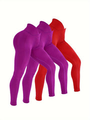 Ribbed Cross Waist Yoga Pants High Stretch Fitness Leggings