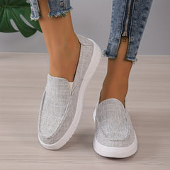 Women's Canvas Slip On Sneakers Lightweight Walking Shoes