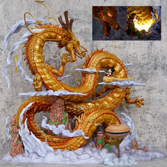 Golden Dragon Anime Model Ornament Statue Collection