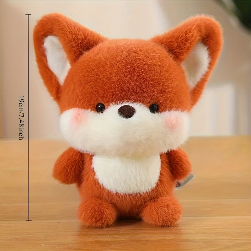 1pc Fox Plush Toy Soft Brown & Stuffed Animal Mixed Colors