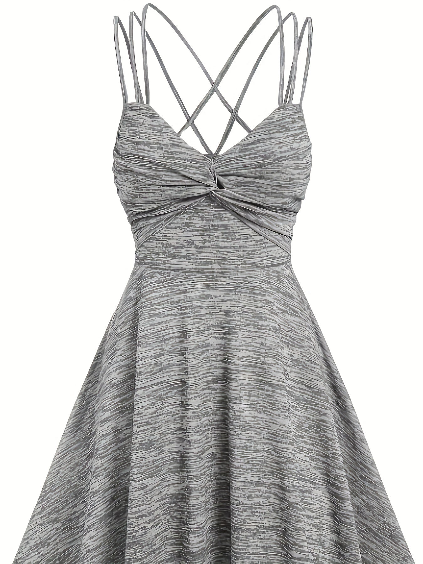 Heathered Criss Cross Cami Dress