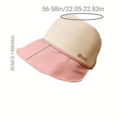 Wide Brim Sunshade Ponytail Visor Hats Adjustable Fisherman Cap