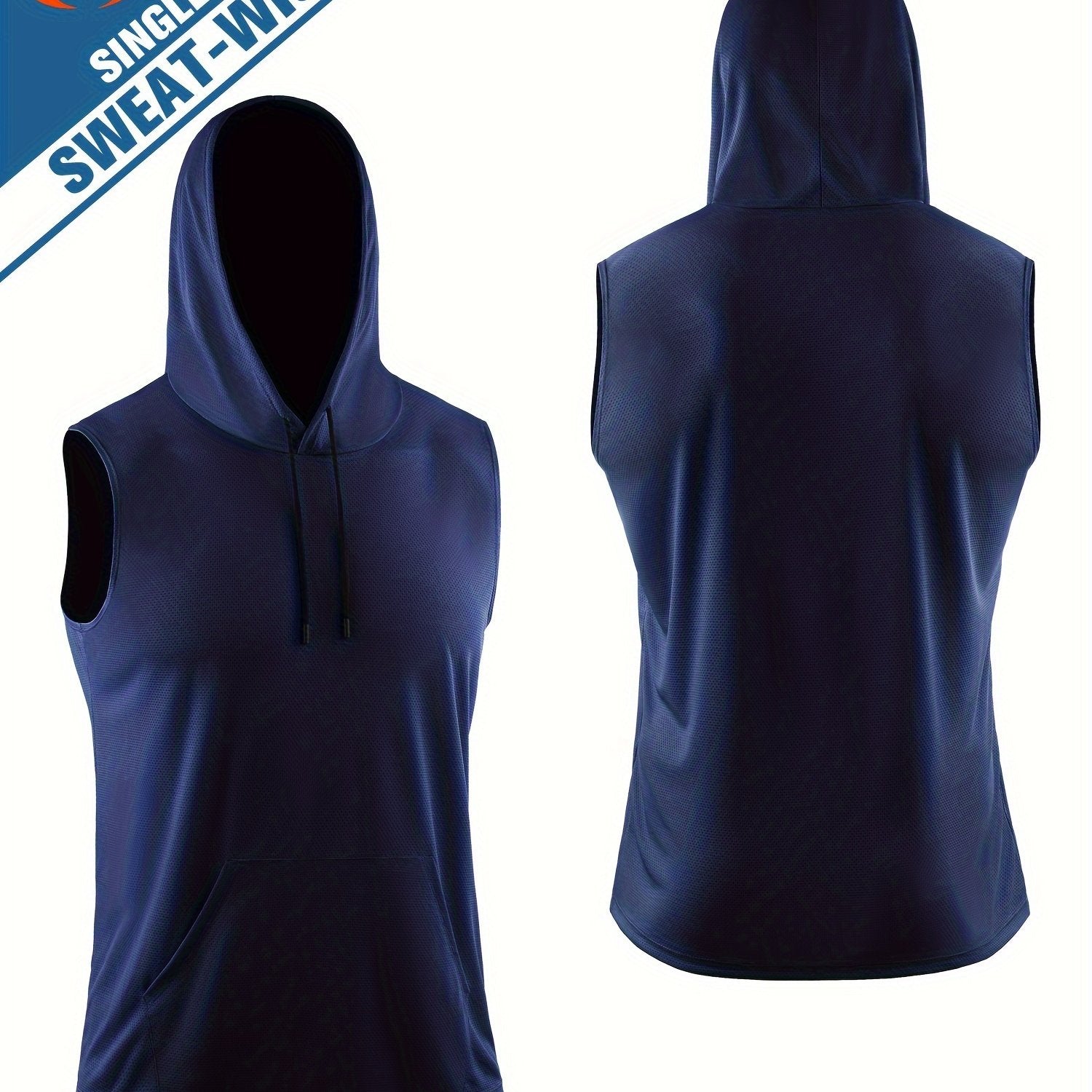 Men's Hooded Quick Drying Sports Vest Breathable Tank Top