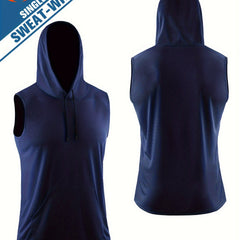 Men's Hooded Quick Drying Sports Vest Breathable Tank Top