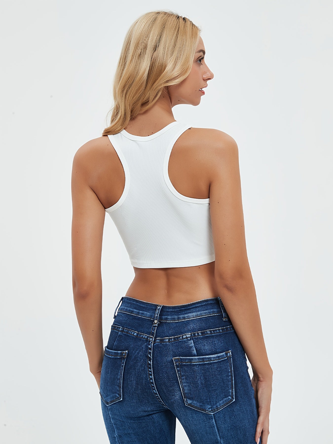 Racerback Fitness Sports Tank Top Yoga Crop Tank Top