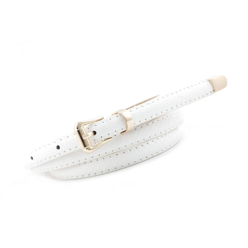 Snake Pattern Thin Belt for Women Fashionable Dress Jeans Belt