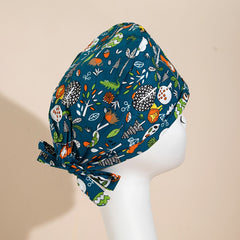 Minimalist Animal Scrub Cap Adjustable Ponytail Scrub Hat