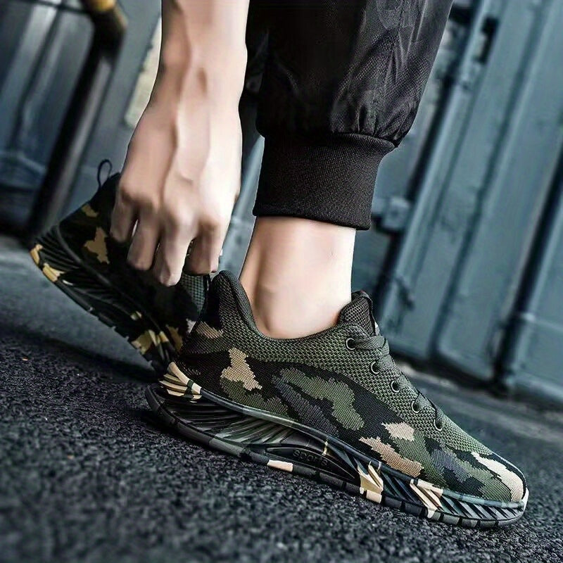 Men's Camo Lightweight Sneakers for Running Jogging