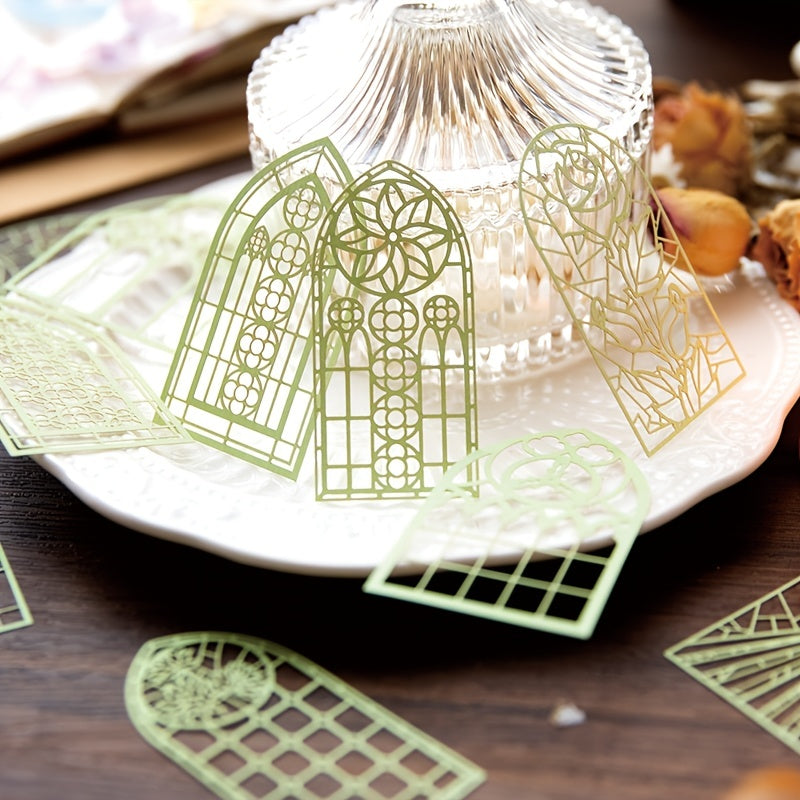 10pcs Lace Collection Journal Decorative Collage Hollow Paper Stickers Pack