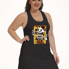 Cartoon Skull & Letter Print Tank Nightdress