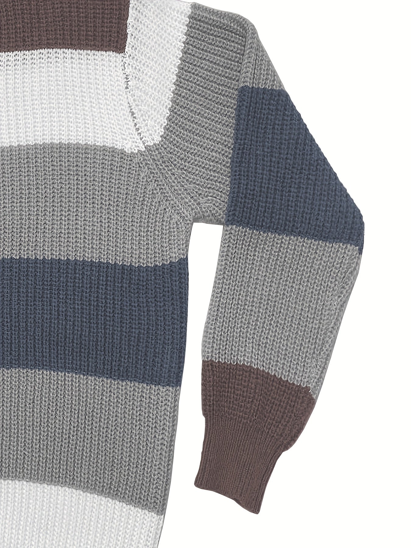 Men's Retro Knitted Sweater Warm Striped Pullover