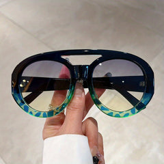 Y2K Top Bar Sunglasses Large Gradient Goggles UV400