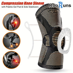 2pcs Copper Fiber Knee Pads Spring Silicone Ring