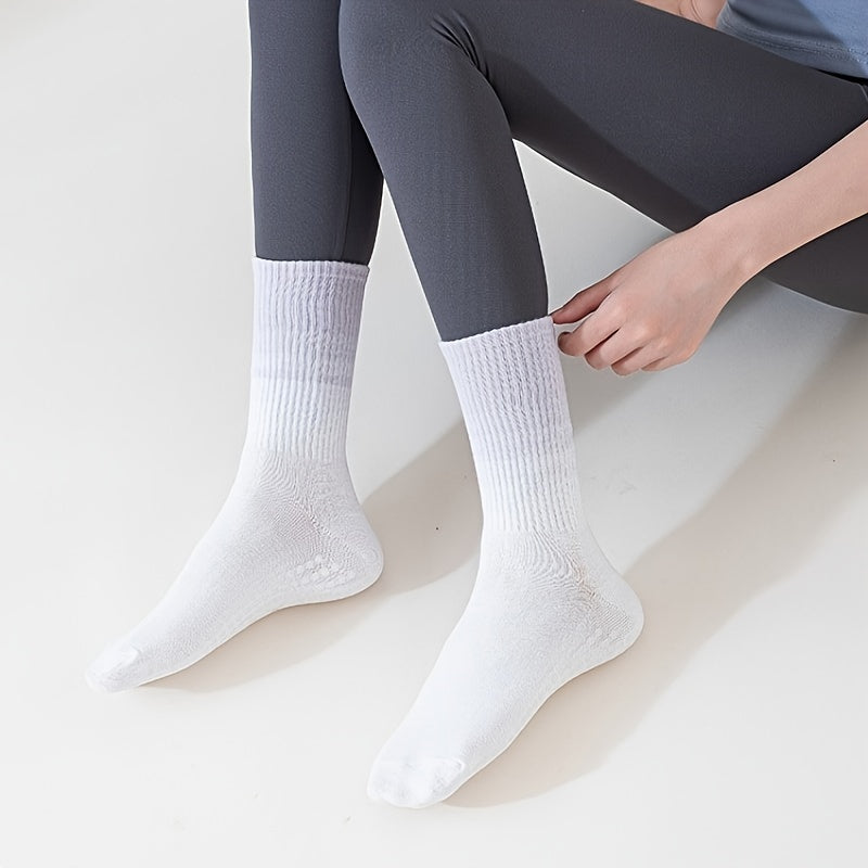 Non-slip Silicone Yoga Socks Ombre Winter Mid-tube Socks