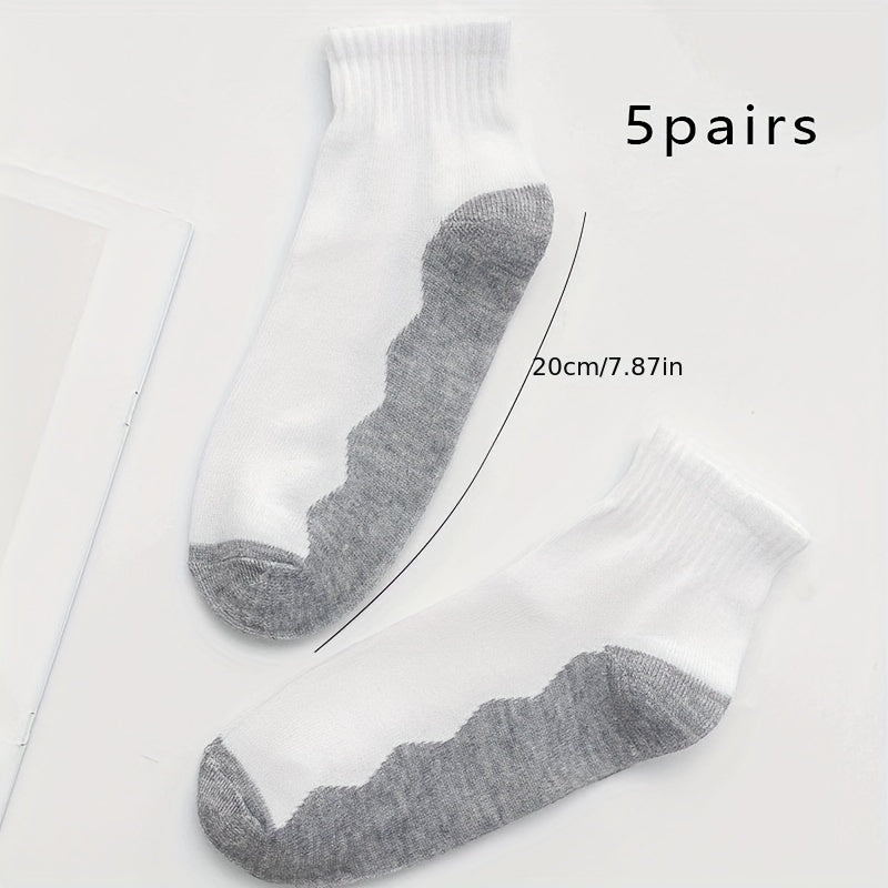 Teenager's Block Ankle Socks Breathable Cotton Blend Casual Style