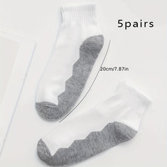 Teenager's Block Ankle Socks Breathable Cotton Blend Casual Style