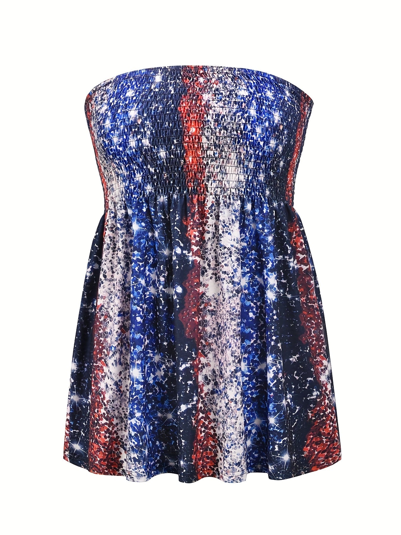 Shirred Block Tube Top Sexy Off Shoulder Summer Sleeveless Tube Top