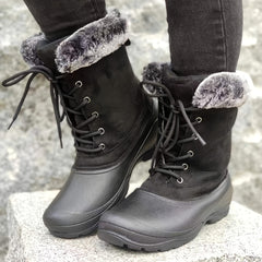 Women's Fluffy Snow Boots Plus Fur Warm Outdoor Boots