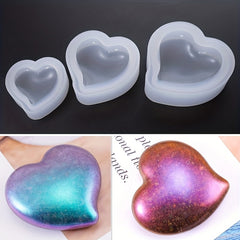 Silicone Epoxy Resin Mold Heart Shaped for DIY Jewelry Pendant Making