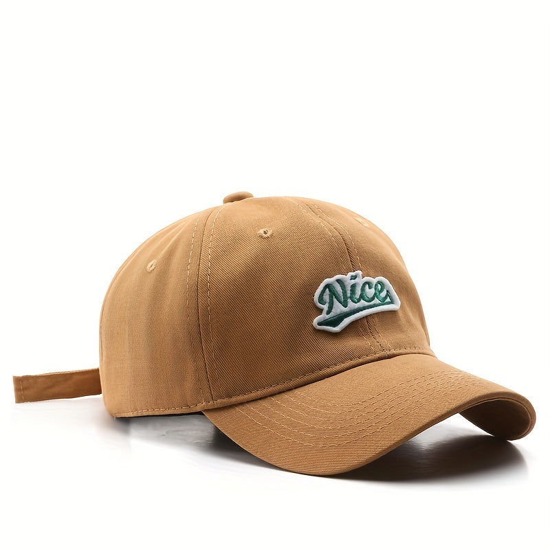 Label Patch Baseball Cap Solid Adjustable Couple Dad Hats Unisex Sports Sun Hats