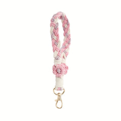 Boho Wristlet Bracelet Keychain Macrame Holder Girls