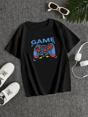 Boys' Game Controller T Shirt Short Sleeve Tee