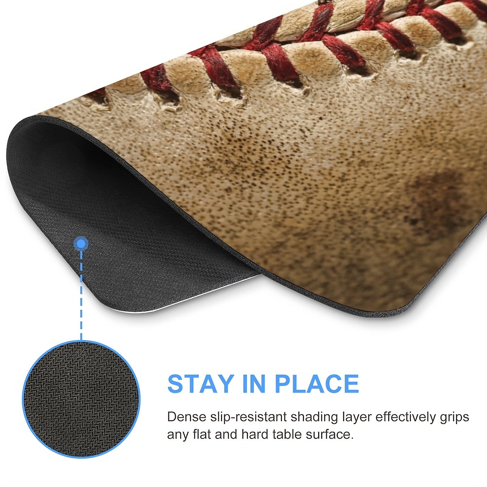 Vintage Baseball Stitches Mouse Pad 24.89 X 2