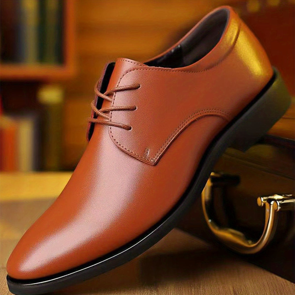 Men's Lace-Up Derby Shoes Business Formal Dress Wedding Events