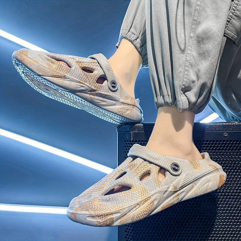 Men's Lightweight Comfy Clogs Hollow Out Non slip Sandals Summer