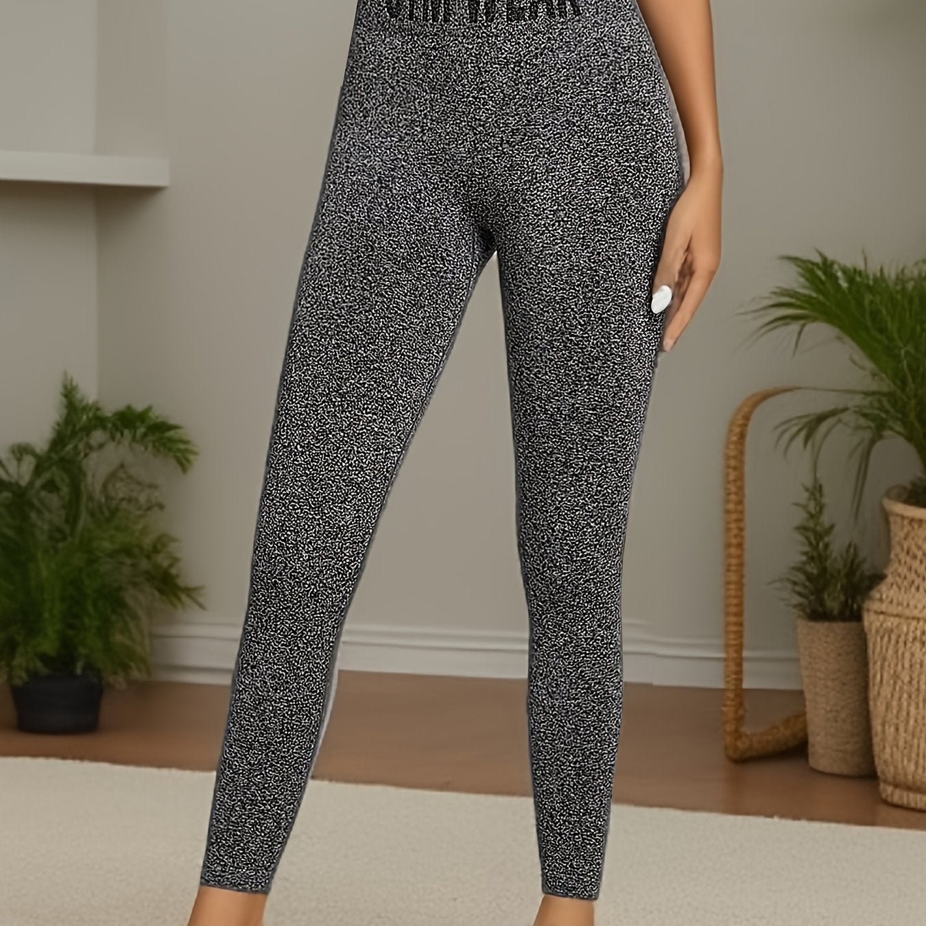 Letter Pattern Slimming Yoga Pants Tummy Control High Waist Yoga Leggings