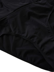 Solid Tummy Control Swimwear Skort