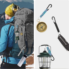 2pcs Small Carabiner Keychain for Camping Hiking Fishing