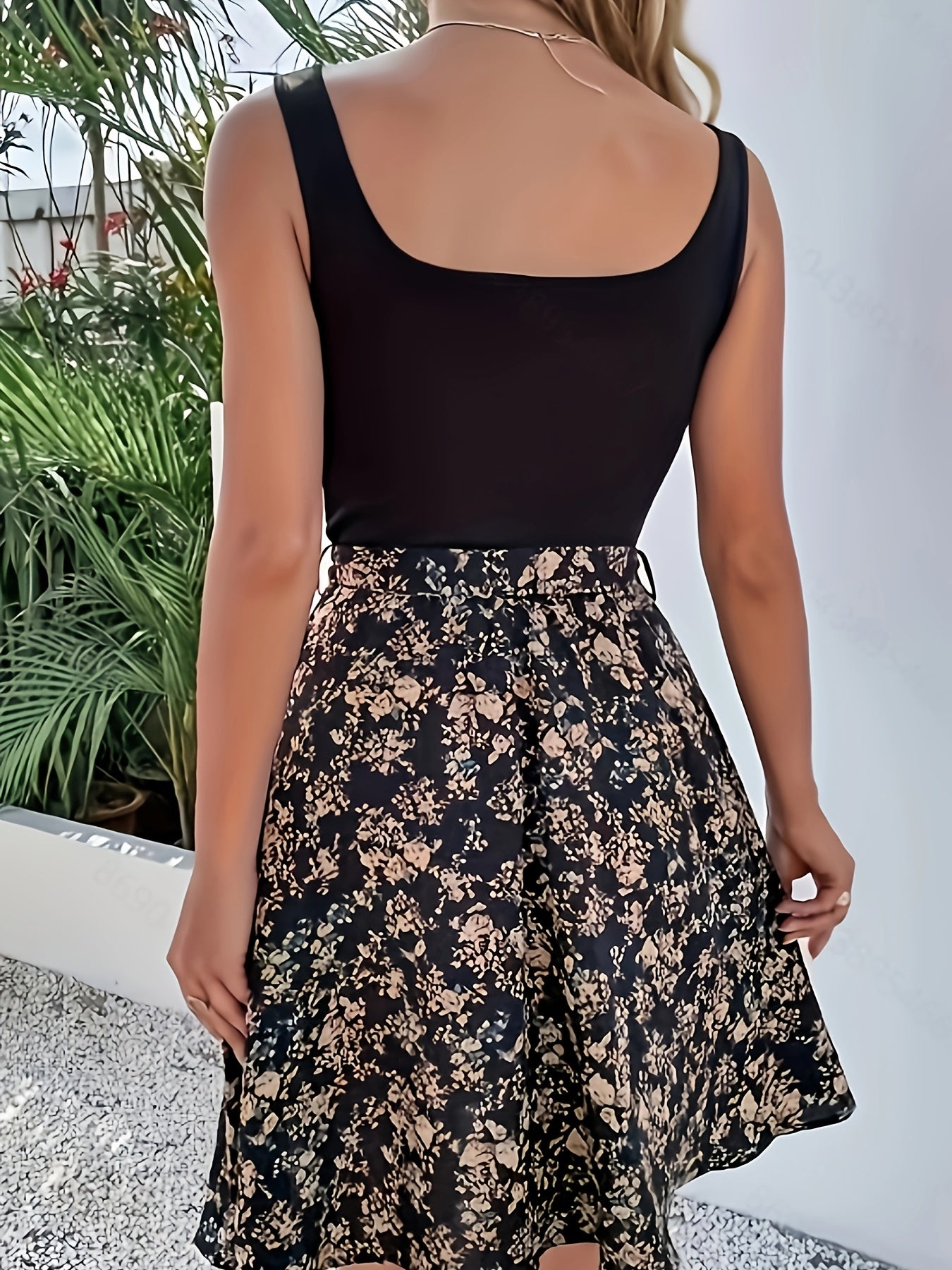 Floral Print Tank Dress Casual Sleeveless Dress Women's Clothing